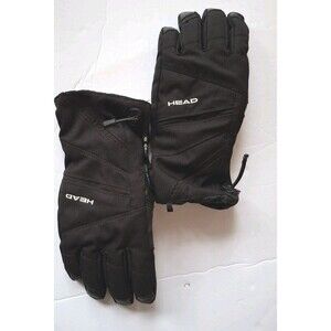 Men's Head Sensatec Gloves Black Sz Large Waterproof Breathable Zipper Pocket